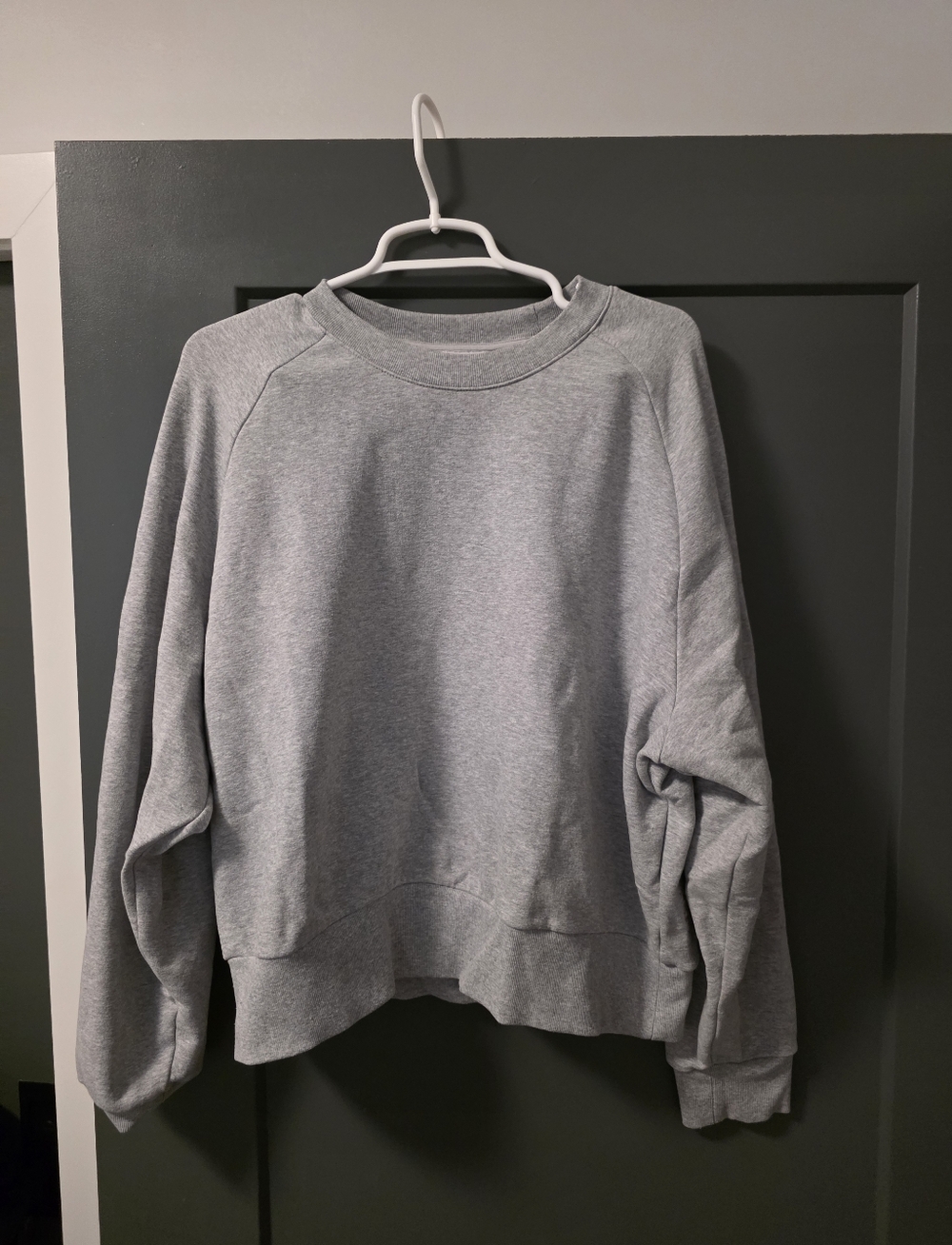 Athleta Easy fleece crew sweatshirt gray